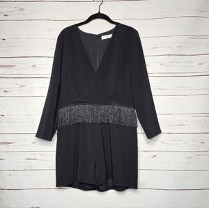 ALI & JAY Because I Can Black Fringe Romper